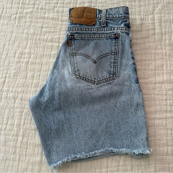 Vintage Levi Orange Tab Maternity Shorts Custom Size S/M? Unique Mimi Maternity - Picture 1 of 11